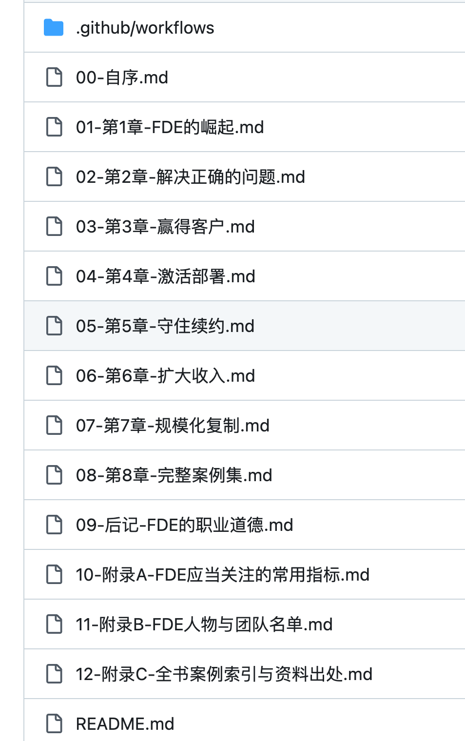《前线部署工程师》的章节结构