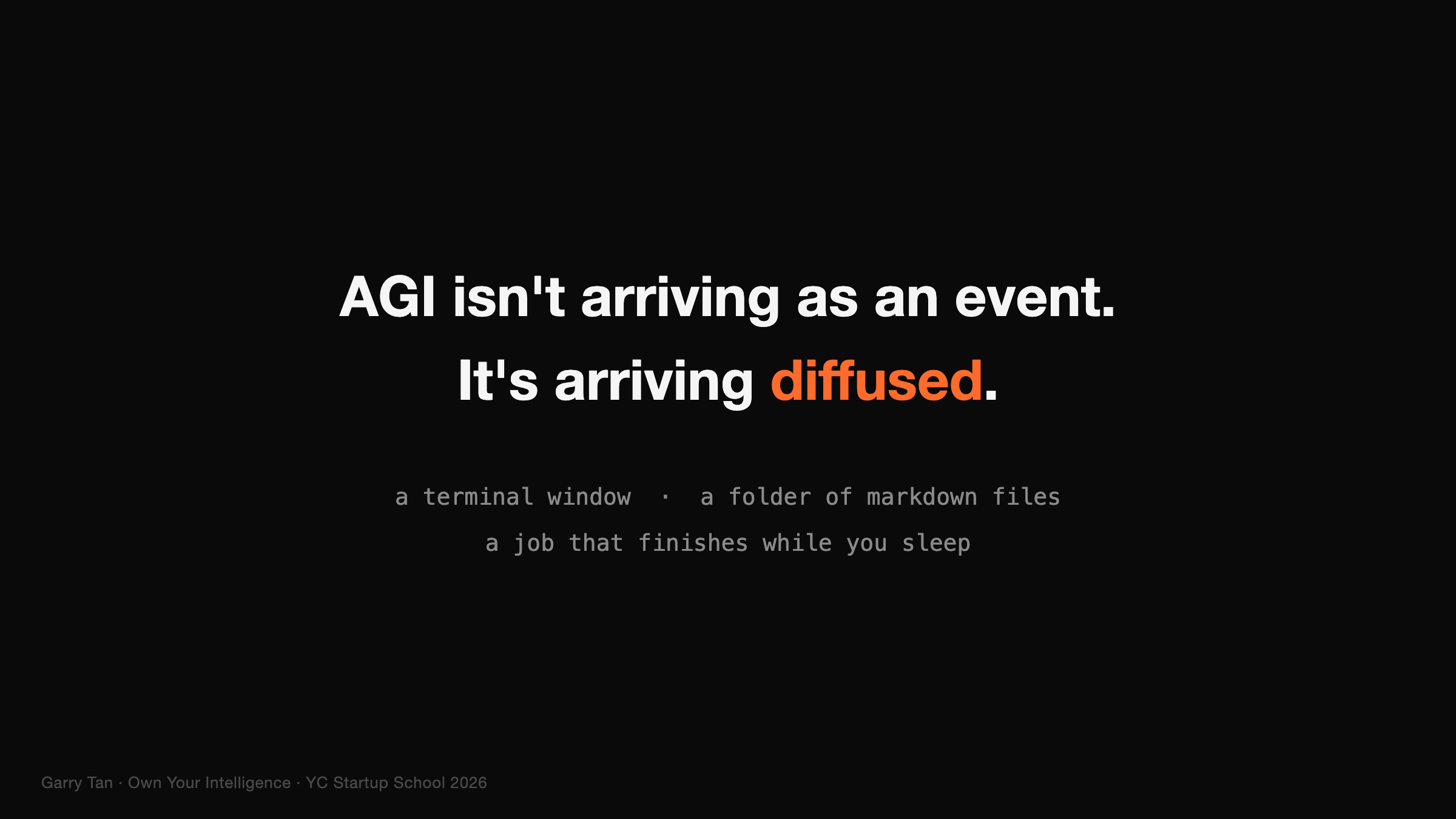AGI 不是作为事件到来,它是弥散着到来